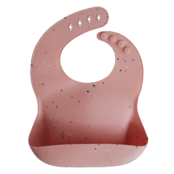 Adjustable Fit Waterproof Bibs - POWDER PINK CONFETTI