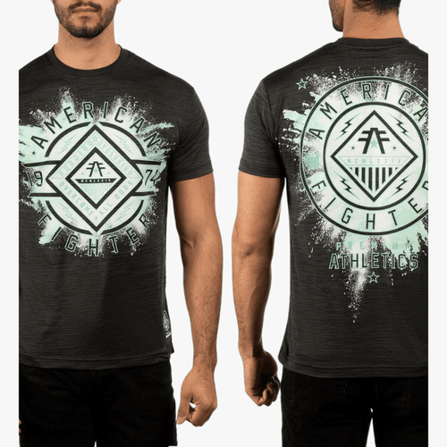 Affliction Mens Birchwood Short Sleeve Tee Grey Affliction