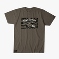 Affliction Mens Howziter Trademark Short Sleeve Tee Brown Affliction