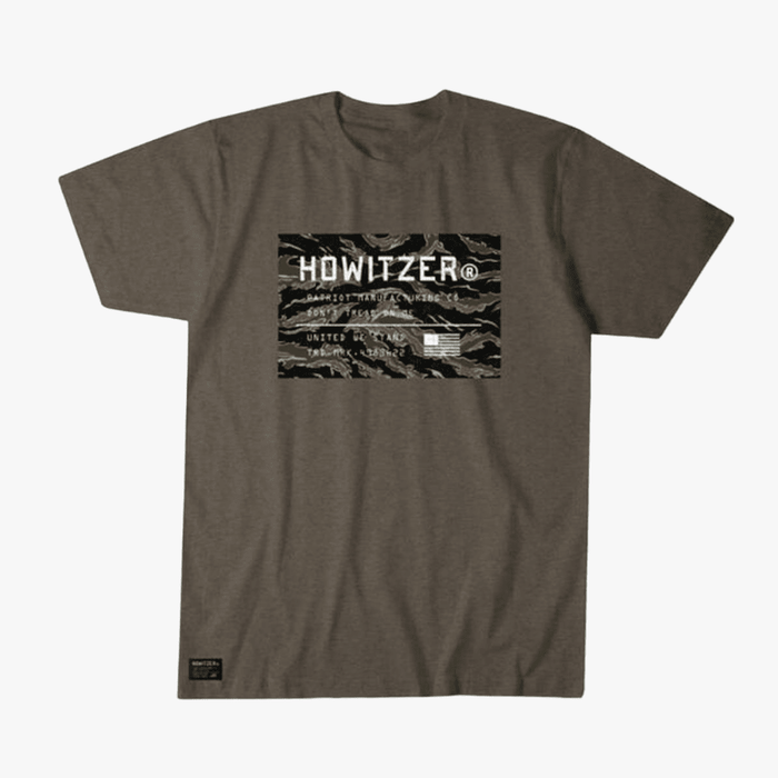 Affliction Mens Howziter Trademark Short Sleeve Tee Brown Affliction