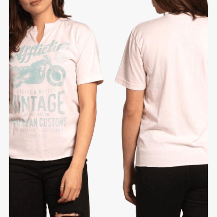 American Fighter Womens Alien Artisan Short Sleeve Tee Pure White Affliction