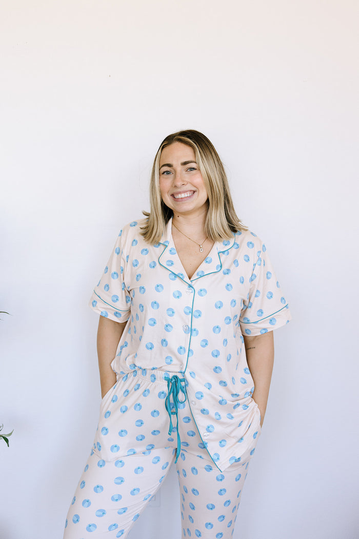 BEACH BALL | WOMEN'S BUTTON UP SHORT SLEEVE SET