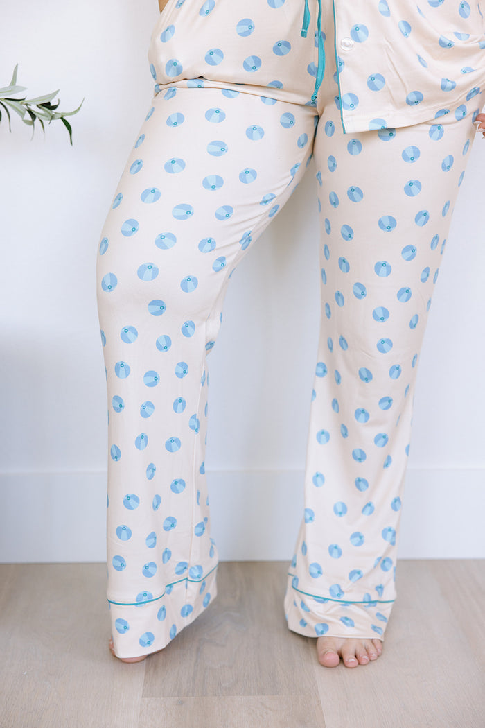 BEACH BALL | WOMEN'S BUTTON UP SHORT SLEEVE SET