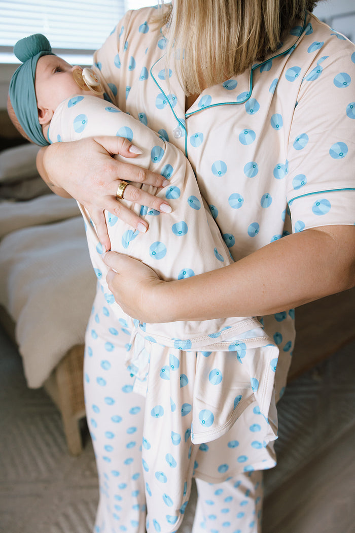 BEACH BALL | WOMEN'S BUTTON UP SHORT SLEEVE SET