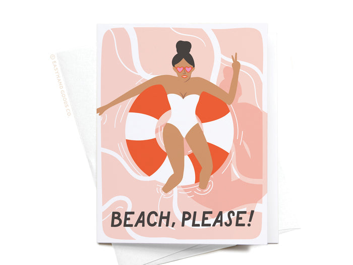 Beach Please Greeting Card – FINAL STOCK