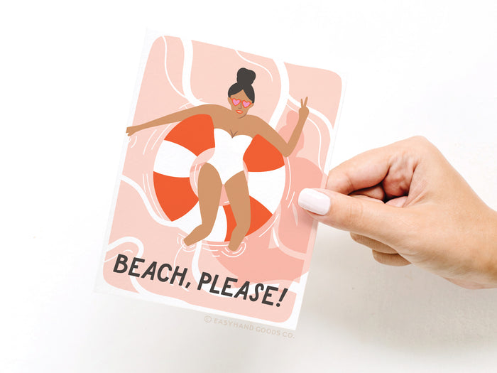 Beach Please Greeting Card – FINAL STOCK