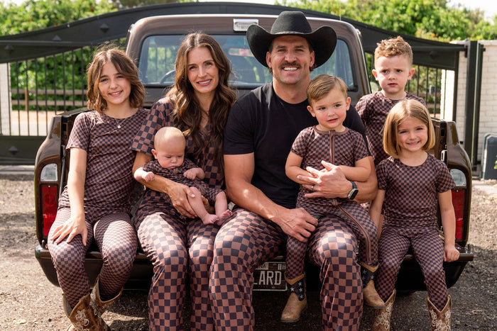 BLACK + BROWN MINI CHECKER | SHORT SLEEVE