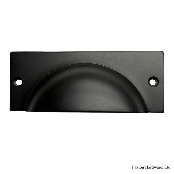 Black Cup Pull, Rectangular Back - Paxton Hardware