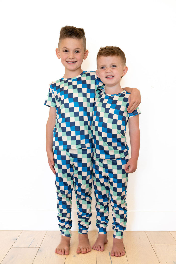 BLUE MULTICOLOR CHECKER | SHORT SLEEVE