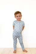 BLUE SUNSHINE | SHORT SLEEVE ZIPPER ONE PIECE