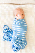BLUE + WHITE STRIPE | SWADDLE