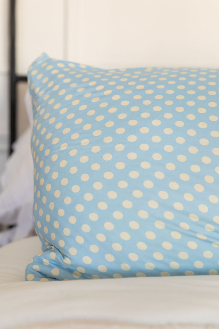 BLUE + YELLOW POLKADOT | PILLOW CASE