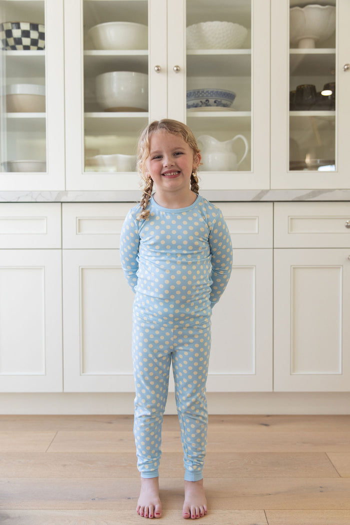 BLUE + YELLOW POLKADOTS | LONG SLEEVE