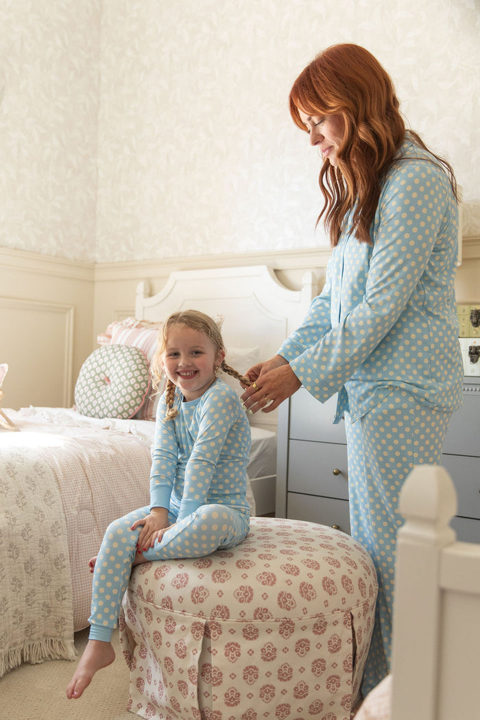 BLUE + YELLOW POLKADOTS | LONG SLEEVE
