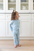 BLUE + YELLOW POLKADOTS | ZIPPER ONE PIECE