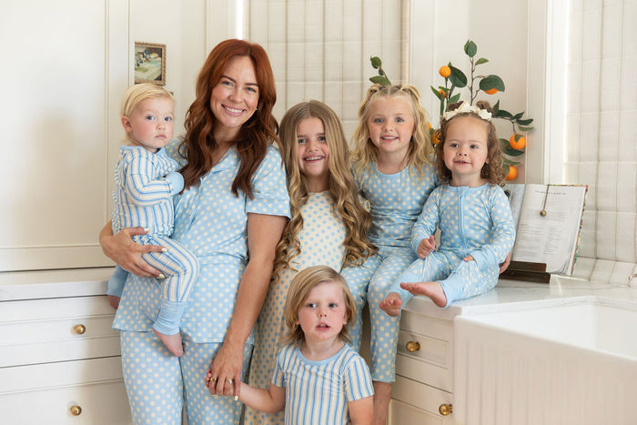 BLUE + YELLOW POLKADOTS | ZIPPER ONE PIECE