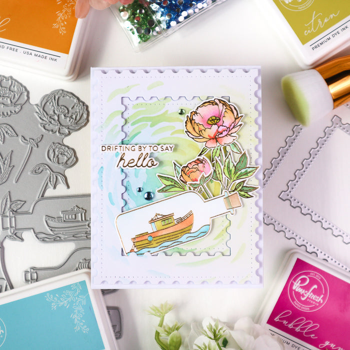 Blushing Blooms stencil