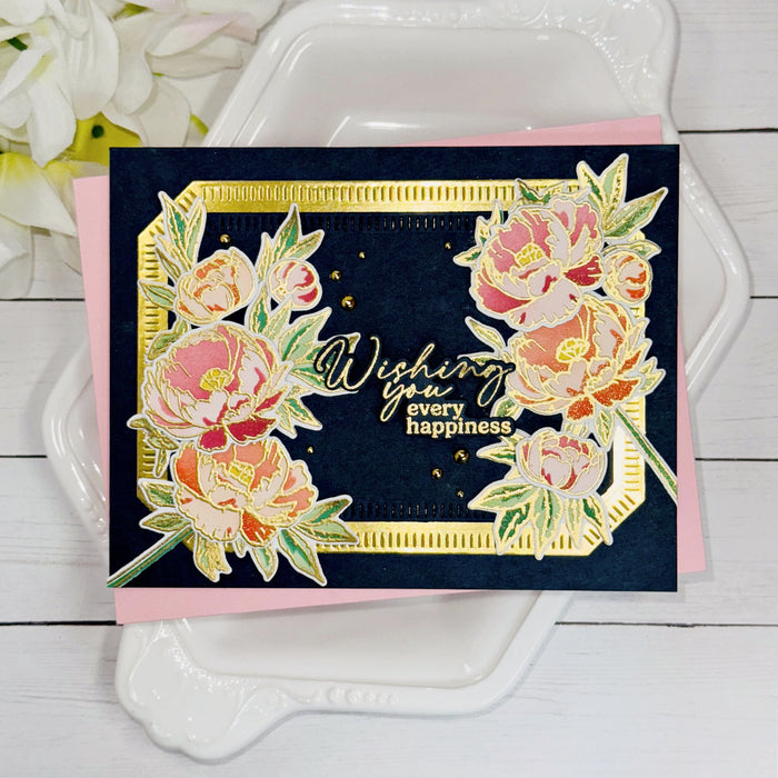 Blushing Blooms stencil