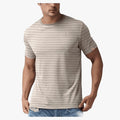 Boerboel Mens Stripe Brown Stone Tee | Boerboel