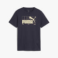 Puma Boys Graphic No 1 Logo Short Sleeve Tee New Navy | Puma