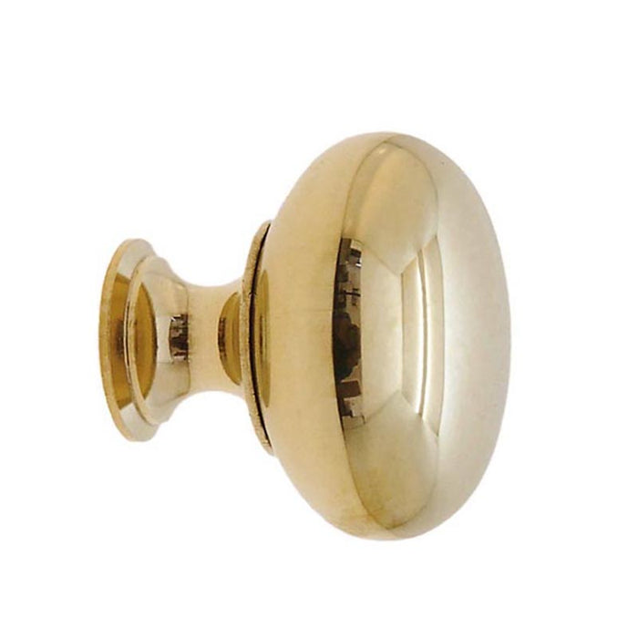 Side view of brass cabinet knob - Paxton Hardware