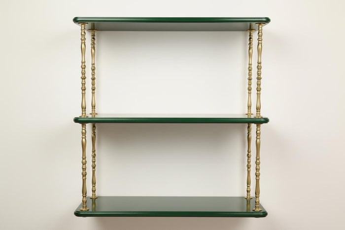 Brass shelf column adds character to simple shelving - Paxton Hardware