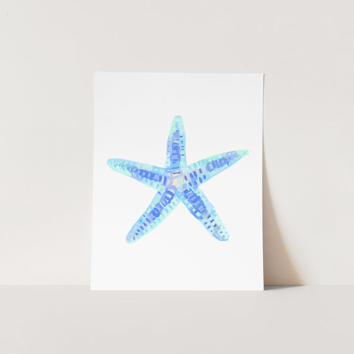 Bright Starfish Sea Creature Painting Wall Art Print or Canvas - Jetty Home