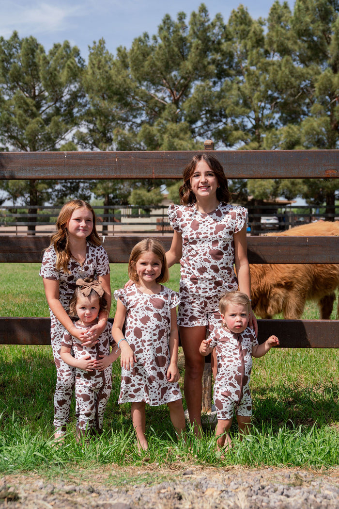 BROWN CATTLE | RUFFLE SHORT SET