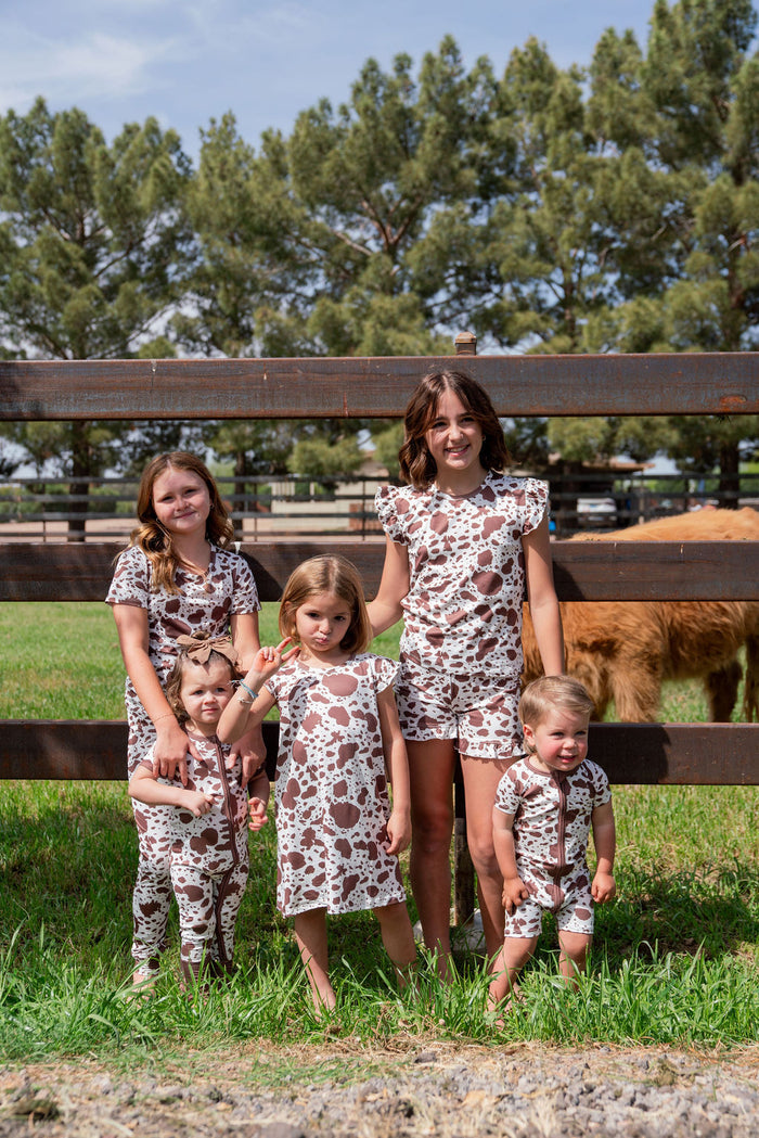 BROWN CATTLE | RUFFLE SLEEVE DRESS