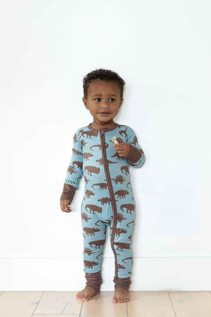 BROWN DINO | ZIPPER ONE PIECE