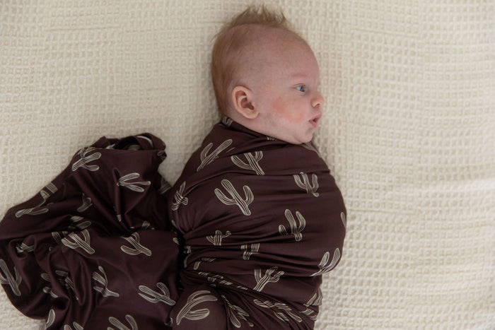 BROWN + GREEN CACTUS | SWADDLE
