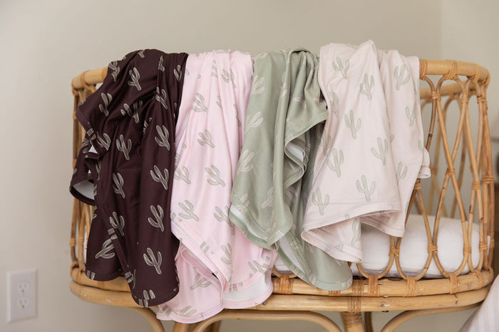 BROWN + GREEN CACTUS | SWADDLE