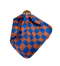 BROWN + ROYAL BLUE WAVY CHECKER | LOVIE