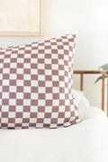 BROWN + WHITE CHECKER | PILLOW CASE