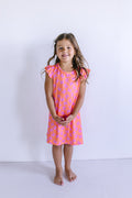 BUTTERFLIES | RUFFLE SLEEVE DRESS
