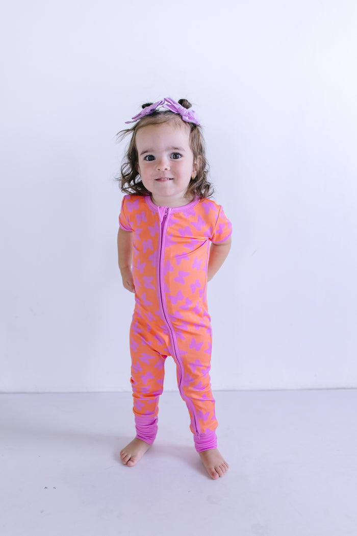 BUTTERFLIES | SHORT SLEEVE ZIPPER ONE PIECE