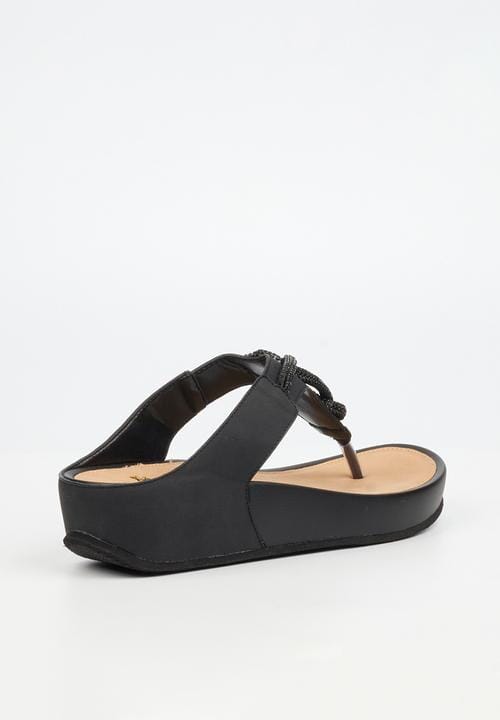 Butterfly Womens Delia 14 Wedge Sandal Black | Butterfly