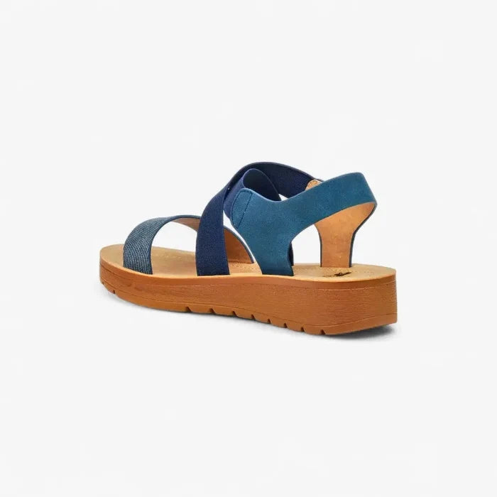 Butterfly Womens Xara 6 Strap Sandal Navy | Butterfly