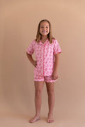 CACTUS PALM | GIRLS' BUTTON UP SHORT SLEEVE + SHORTS SET