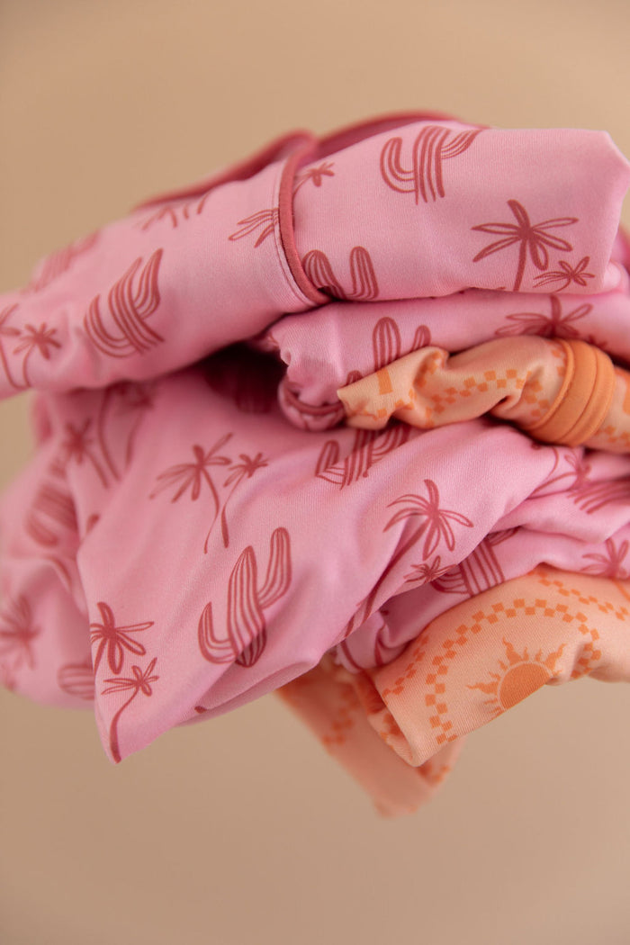 CACTUS PALM | GIRLS' BUTTON UP SHORT SLEEVE + SHORTS SET