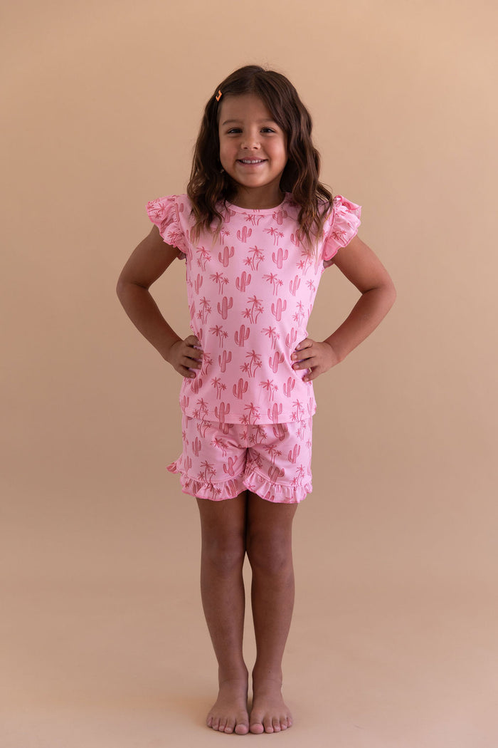 CACTUS PALM | RUFFLE SHORT SET