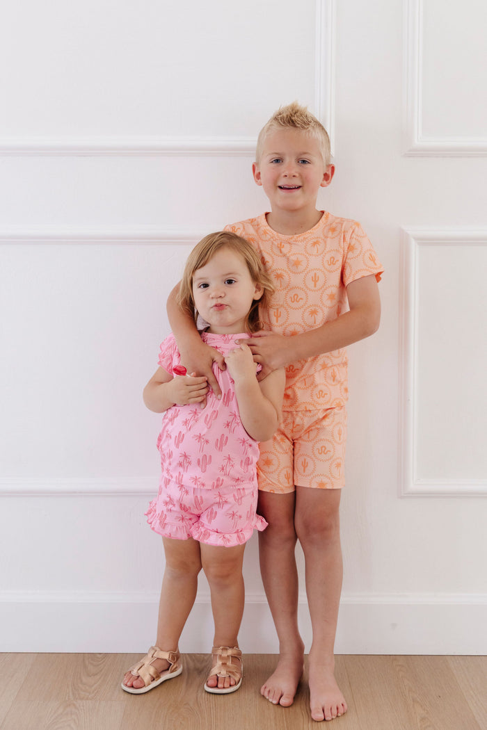 CACTUS PALM | RUFFLE SHORT SET
