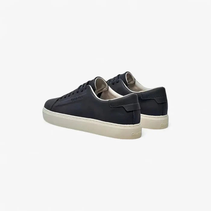 Calvin Klein Mens #Ck Ftw Low Top Lace Up Lth Sneaker Black White | Calvin Klein