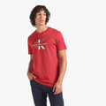 Calvin Klein Mens Disrupted Outline Monologo Tee Garnet | Calvin Klein