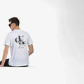 Calvin Klein Mens Mirrored Ck Logo Tee White | Calvin Klein