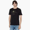 Calvin Klein Mens Monogram Echo Graphic Short Sleeve Tee Black | Calvin Klein
