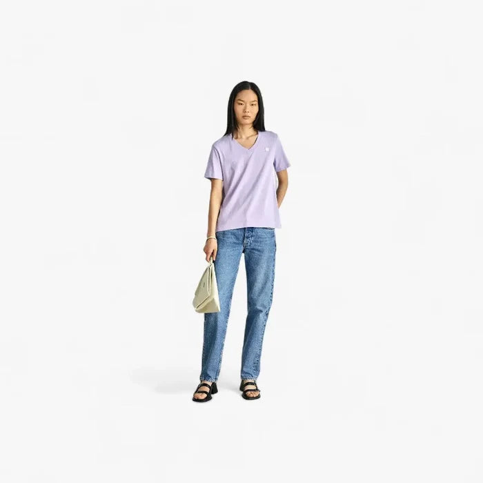 Calvin Klein Womens #Ckj Ck Embro Badge V-Neck Tee Lilac | Calvin Klein