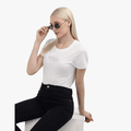 Calvin Klein Womens Faded Monologo Slim Fit Tee White | Calvin Klein