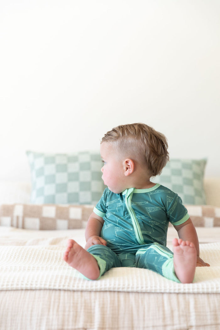 CAMPING BANNER | NEW* SHORT SLEEVE ZIPPER ONE PIECE
