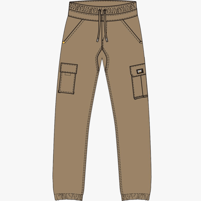 Cat Mens Utility Tie Waist Cargo Jogger Pants Kelp | Caterpillar